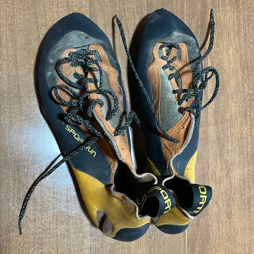 La Sportiva Climbing Shoes Men’s Finale brown orange size 10.5